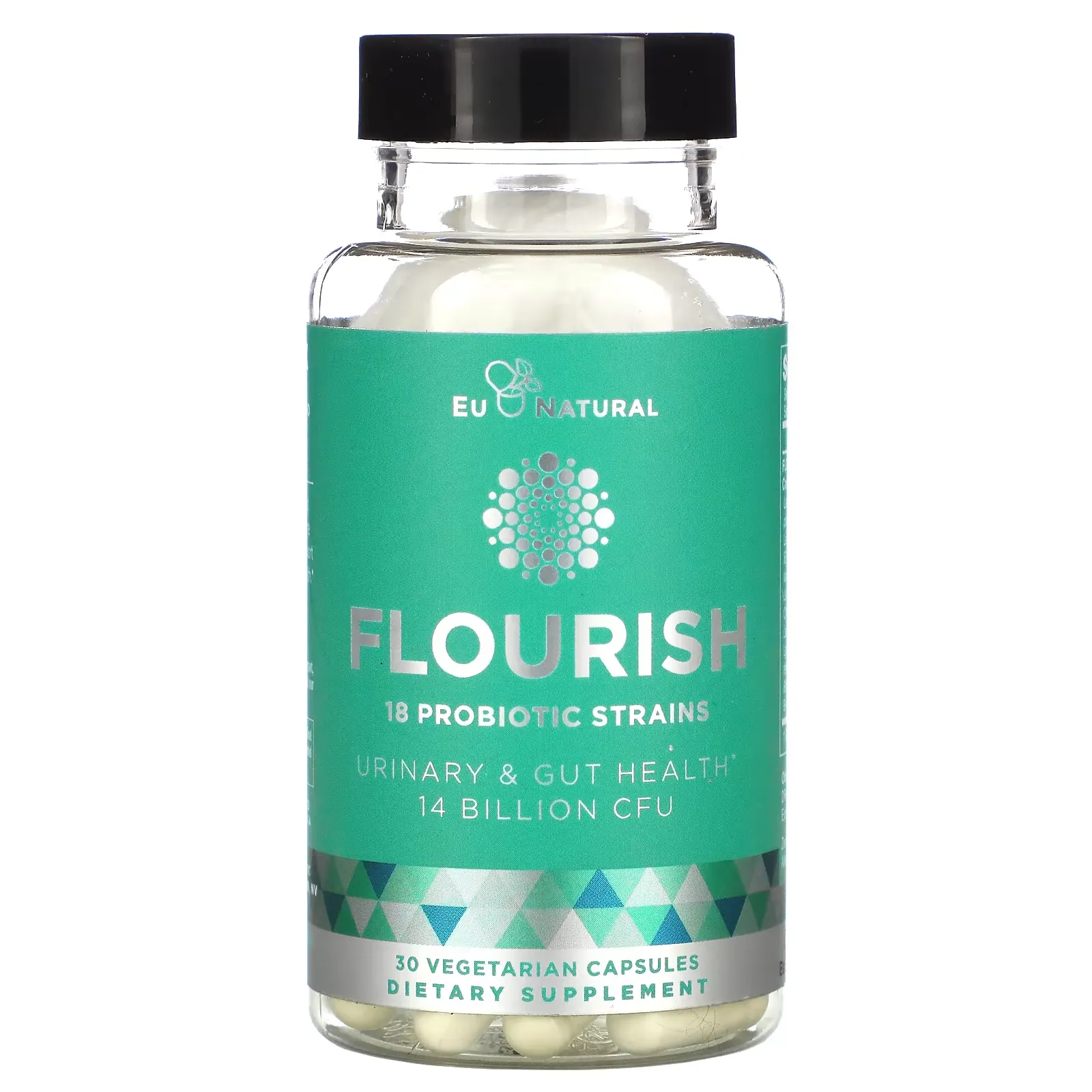 FLOURISH, Probiotics Urinary & Gut Health, 14 Billion CFU, 30 Vegetarian Capsules