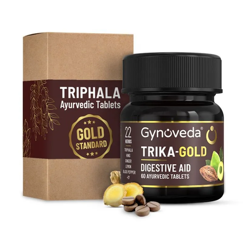 Gynoveda Trika Gold Triphala Ayurvedic Tablets For Digestion