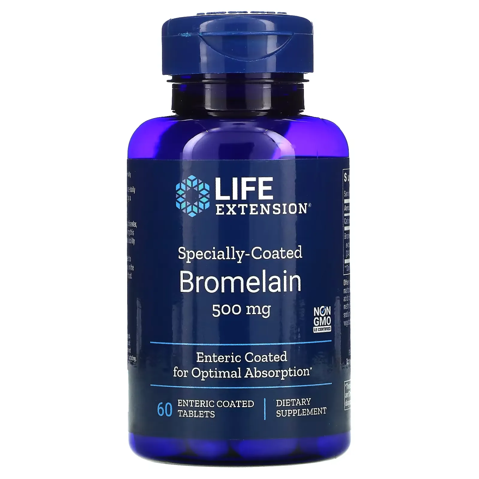 Specially-Coated Bromelain, 500 mg, 60 Enteric Coated Tablets