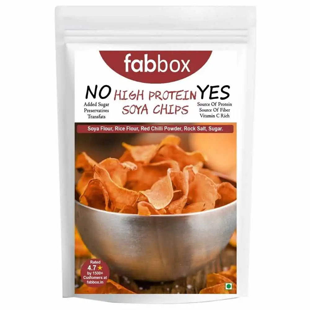 Fabbox High Protein Soya Chips,  Unflavoured  210 g