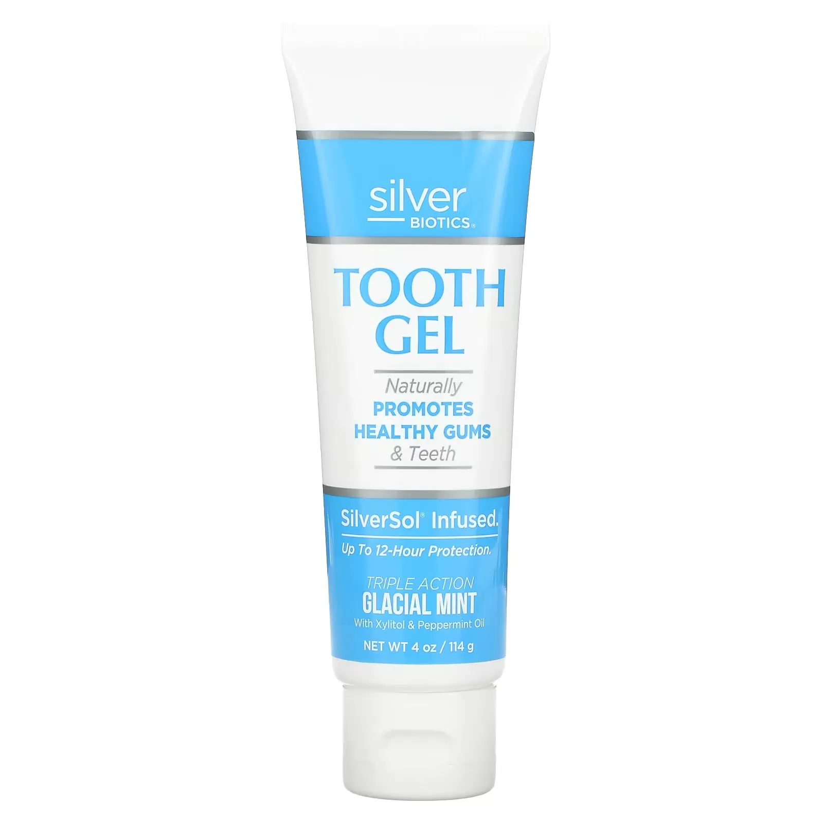 Silver Biotics, Tooth Gel, Glacial Mint, 4 oz (114 g)