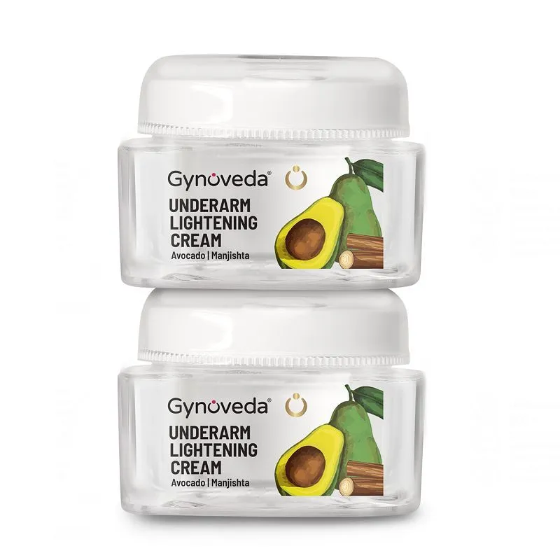 Gynoveda Underarm Lightening Cream for Dark, Patchy Armpits With Avocado- Manjistha- Pack Of 2