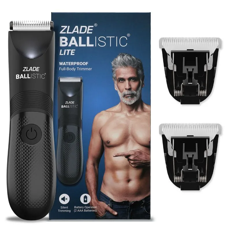 ZLADE Ballistic Lite Manscaping Full-Body Trimmer With Extra Heads For Men