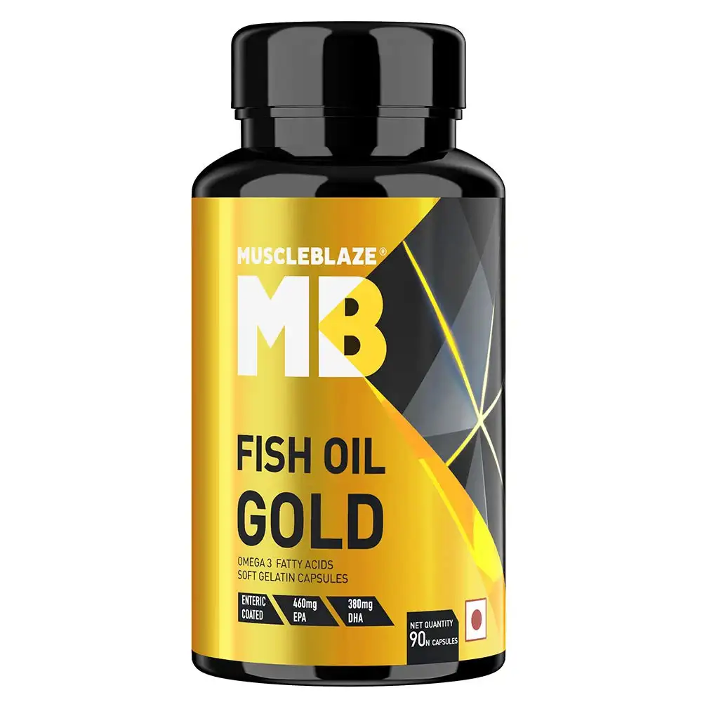 MuscleBlaze Fish Oil Gold (460 EPA & 380 DHA) OP,  90 capsules