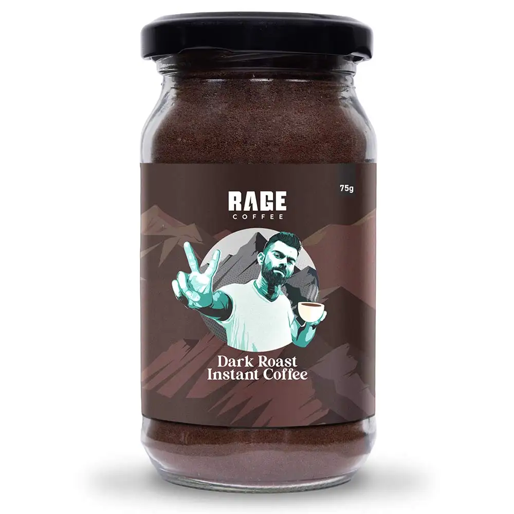 Rage Coffee Dark Roast Instant Coffee,  75 g  Unflavoured