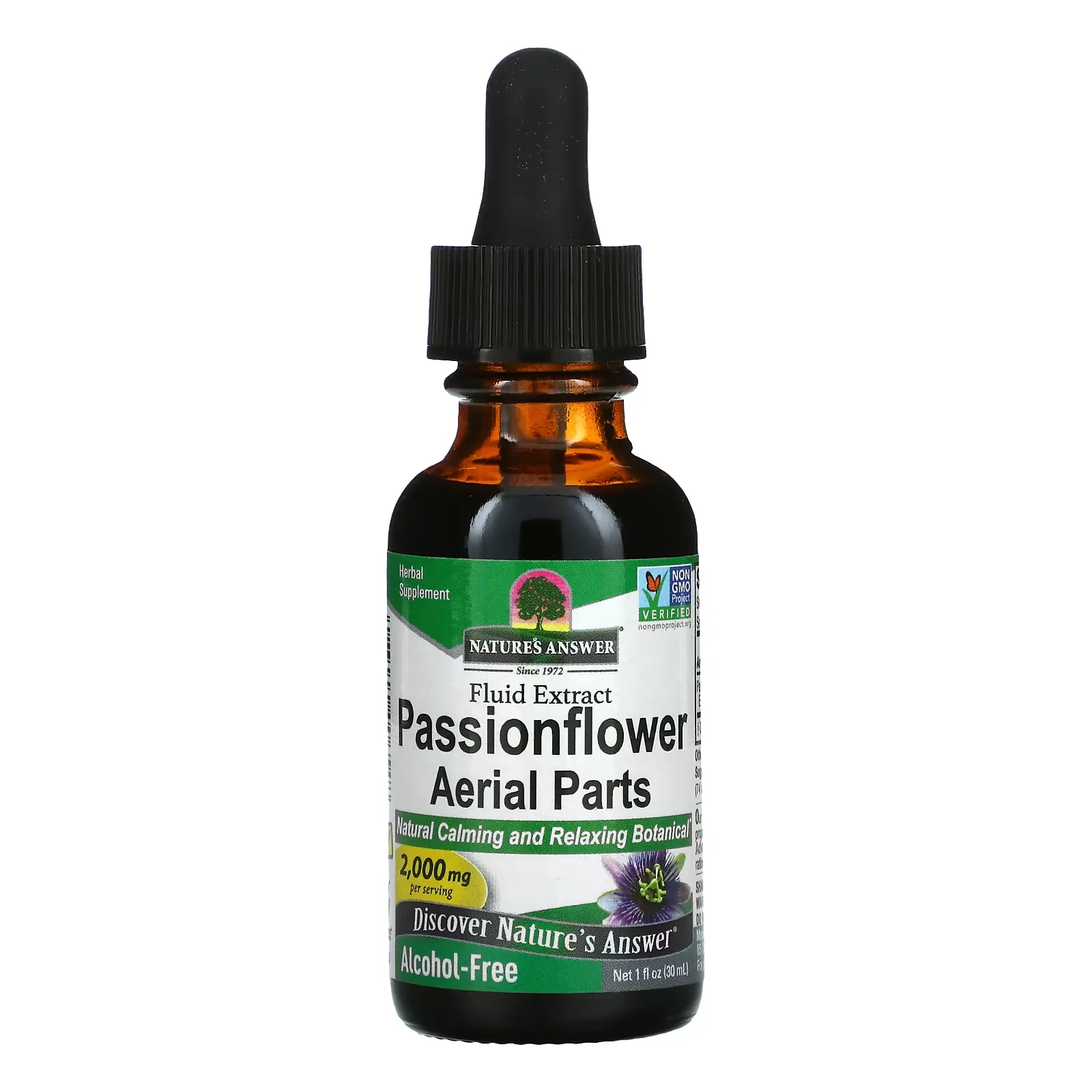 Passionflower Aerial Parts, Fluid Extract, Alcohol-Free, 2,000 mg, 1 fl oz (30 ml)