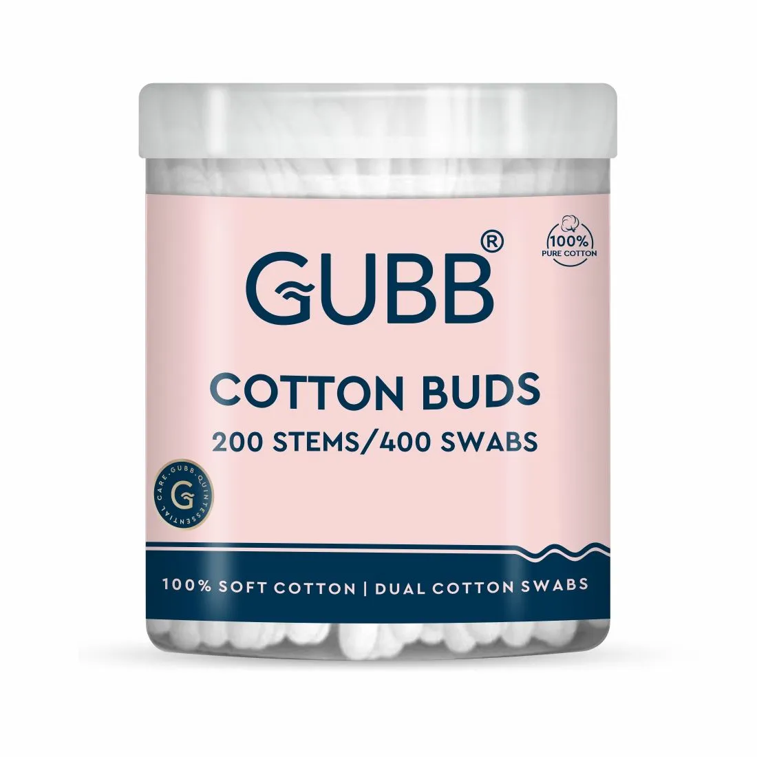 GUBB COTTON BUDS 200 Pieces Ear Q-tips (200 Pieces)