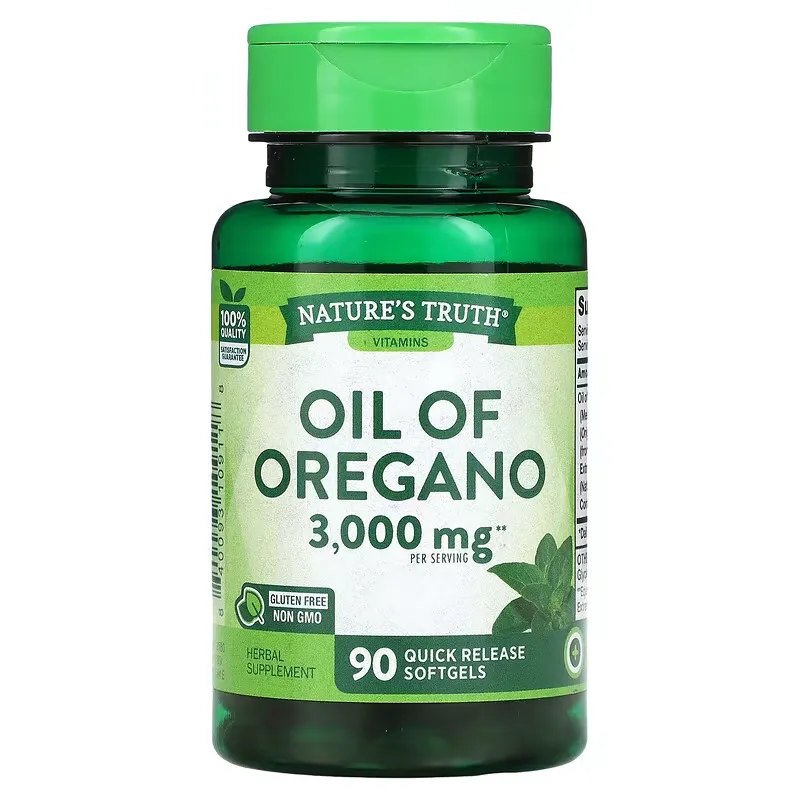 Oil Of Oregano, 1,500 mg, 90 Quick Release Softgels