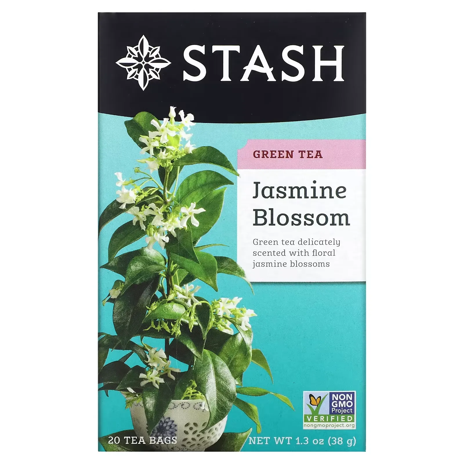 Green Tea, Jasmine Blossom, 20 Tea Bags, 1.3 oz (38 g)