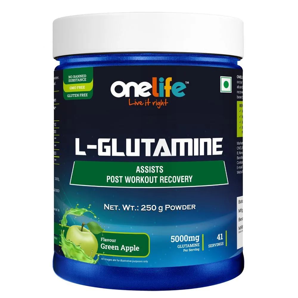 Onelife L-Glutamine 5000mg Flavour Green Apple