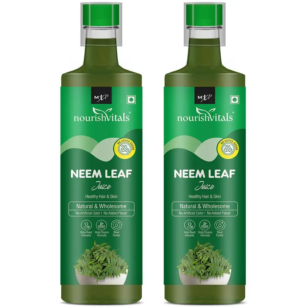 NourishVitals Neem Leaf Juice,  Unflavoured (Pack of 2)  500 ml