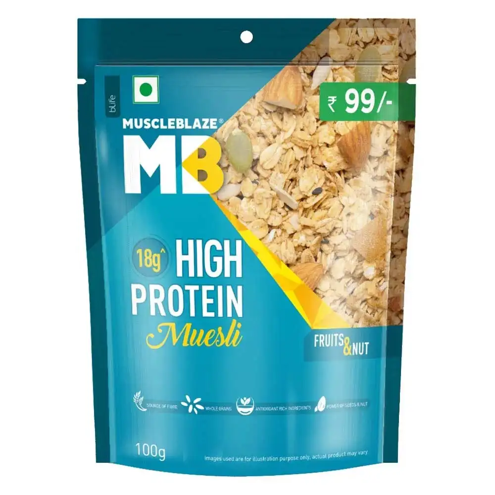 MuscleBlaze High Protein Muesli OP,  100 g  Fruits & Nut