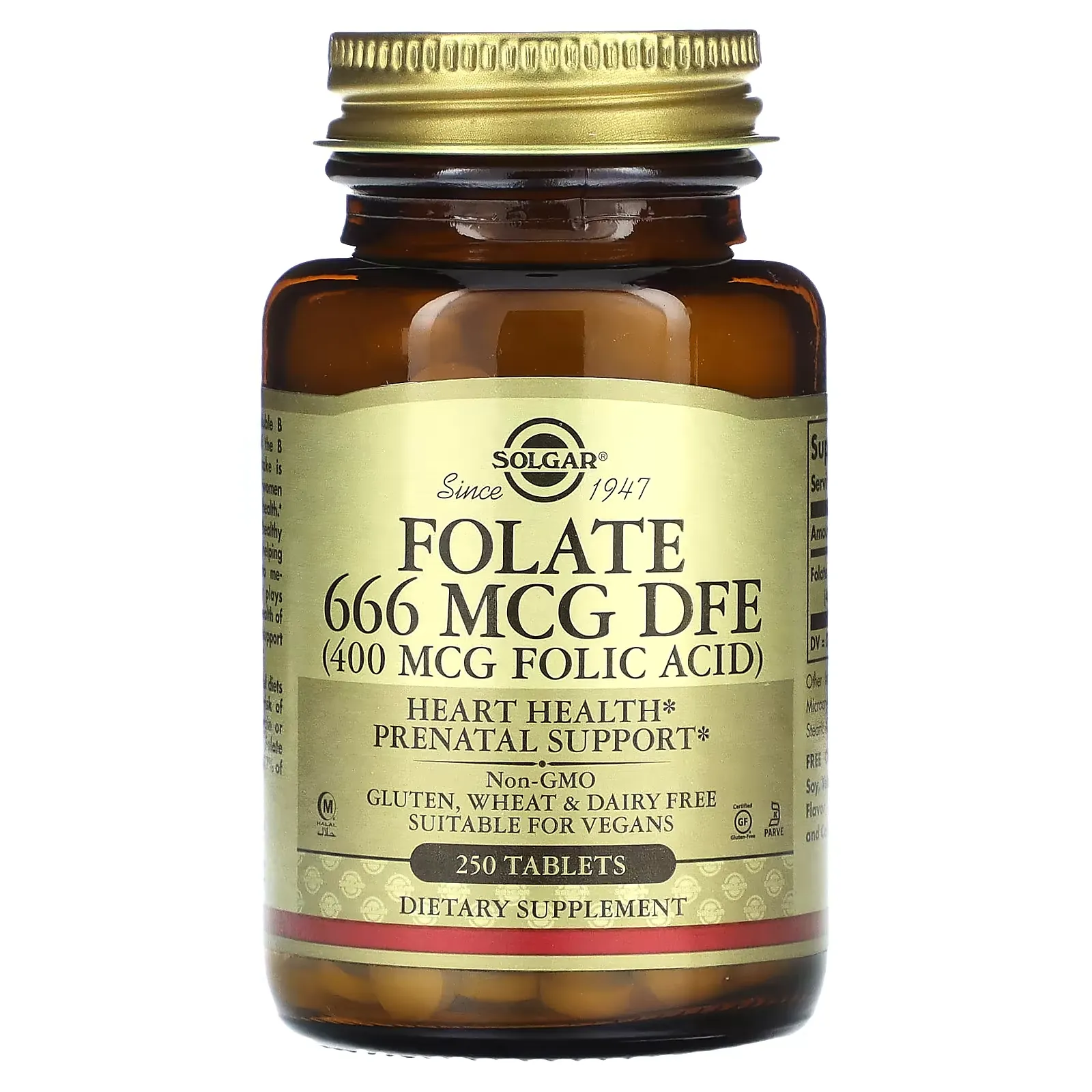 Folate, 400 mcg, 250 Tablets